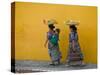 Women Carrying Basket on Head, Antigua, Guatemala-Keren Su-Stretched Canvas