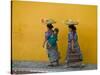 Women Carrying Basket on Head, Antigua, Guatemala-Keren Su-Stretched Canvas