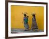 Women Carrying Basket on Head, Antigua, Guatemala-Keren Su-Framed Photographic Print