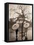 Women Carrying Japanese Umbrellas-James R. Young-Framed Stretched Canvas