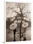 Women Carrying Japanese Umbrellas-James R. Young-Framed Photographic Print