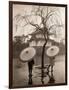 Women Carrying Japanese Umbrellas-James R. Young-Framed Photographic Print