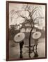 Women Carrying Japanese Umbrellas-James R. Young-Framed Photographic Print