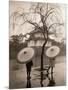 Women Carrying Japanese Umbrellas-James R. Young-Mounted Photographic Print