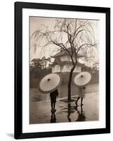 Women Carrying Japanese Umbrellas-James R. Young-Framed Photographic Print