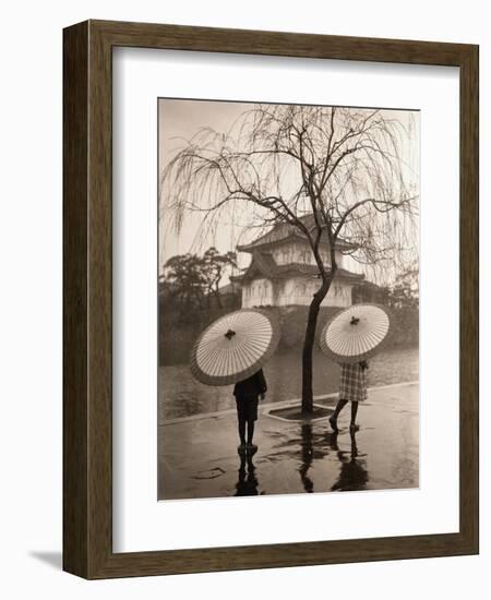 Women Carrying Japanese Umbrellas-James R. Young-Framed Photographic Print