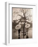 Women Carrying Japanese Umbrellas-James R. Young-Framed Photographic Print