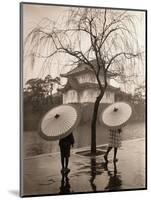 Women Carrying Japanese Umbrellas-James R. Young-Mounted Photographic Print