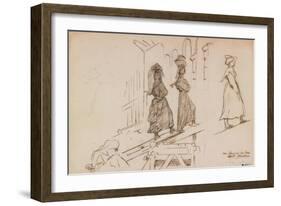 Women Carrying Mortar-Henri Lehmann-Framed Giclee Print