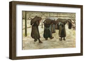 Women Carrying Sacks of Coal-Vincent van Gogh-Framed Giclee Print