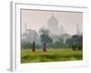 Women Carrying Water Pots, Taj Mahal, Agra, India-Peter Adams-Framed Photographic Print