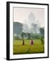 Women Carrying Water Pots, Taj Mahal, Agra, India-Peter Adams-Framed Photographic Print