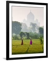 Women Carrying Water Pots, Taj Mahal, Agra, India-Peter Adams-Framed Photographic Print