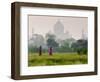 Women Carrying Water Pots, Taj Mahal, Agra, India-Peter Adams-Framed Photographic Print