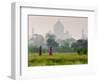 Women Carrying Water Pots, Taj Mahal, Agra, India-Peter Adams-Framed Photographic Print