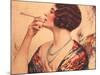 Women Cigarettes Holders Smoking, USA, 1920-null-Mounted Giclee Print