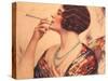 Women Cigarettes Holders Smoking, USA, 1920-null-Stretched Canvas