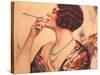 Women Cigarettes Holders Smoking, USA, 1920-null-Stretched Canvas