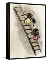 Women Coal-Bearers in the East Scotland Mines, 1850s-null-Framed Stretched Canvas