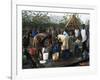 Women Collecting Water at the Dimma Refugee Camp, Ethiopia, Africa-D H Webster-Framed Photographic Print