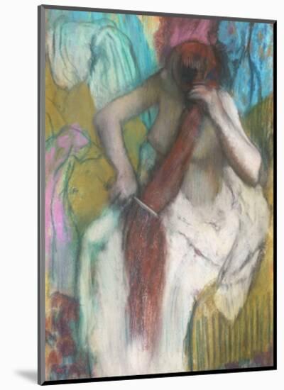 Women Combing Her Hair-Edgar Degas-Mounted Art Print