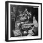 Women Counting and Bagging New Five Cent Coins-William C^ Shrout-Framed Photographic Print