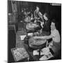 Women Counting and Bagging New Five Cent Coins-William C^ Shrout-Mounted Photographic Print