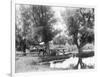 Women Crossing Bridge-null-Framed Photographic Print