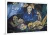 Women Crying in Front of Men in Chains, Mural in Orgosolo, Sardinia, Italy-null-Framed Giclee Print