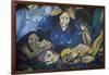 Women Crying in Front of Men in Chains, Mural in Orgosolo, Sardinia, Italy-null-Framed Giclee Print