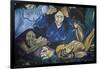 Women Crying in Front of Men in Chains, Mural in Orgosolo, Sardinia, Italy-null-Framed Giclee Print