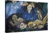 Women Crying in Front of Men in Chains, Mural in Orgosolo, Sardinia, Italy-null-Stretched Canvas