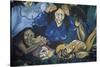 Women Crying in Front of Men in Chains, Mural in Orgosolo, Sardinia, Italy-null-Stretched Canvas