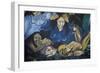 Women Crying in Front of Men in Chains, Mural in Orgosolo, Sardinia, Italy-null-Framed Giclee Print