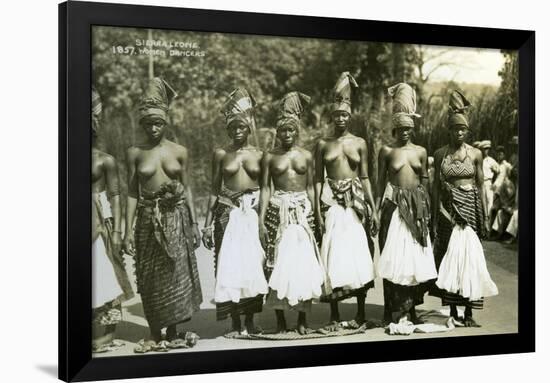 Women Dancers, Sierra Leone, 20th Century-null-Framed Giclee Print