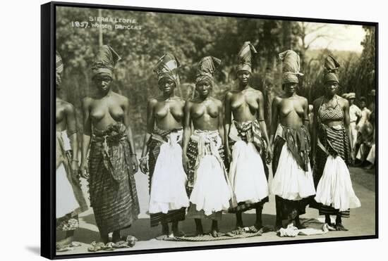 Women Dancers, Sierra Leone, 20th Century-null-Framed Stretched Canvas