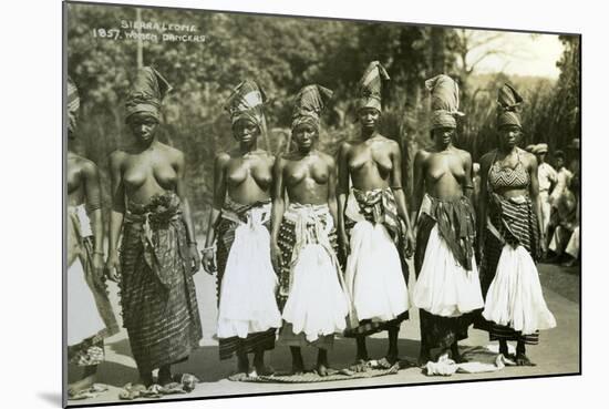 Women Dancers, Sierra Leone, 20th Century-null-Mounted Giclee Print