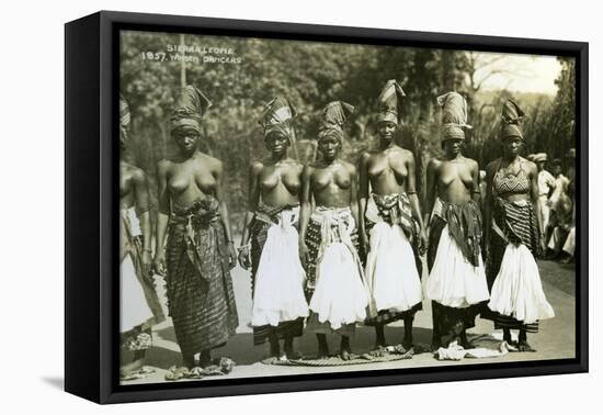 Women Dancers, Sierra Leone, 20th Century-null-Framed Stretched Canvas