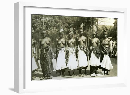 Women Dancers, Sierra Leone, 20th Century-null-Framed Giclee Print