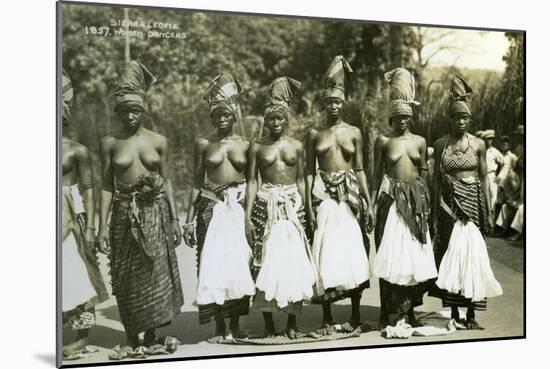 Women Dancers, Sierra Leone, 20th Century-null-Mounted Giclee Print