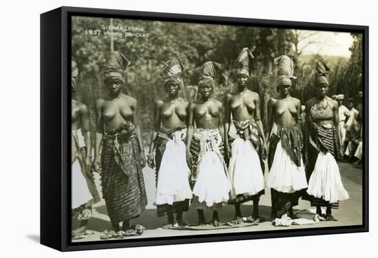 Women Dancers, Sierra Leone, 20th Century-null-Framed Stretched Canvas