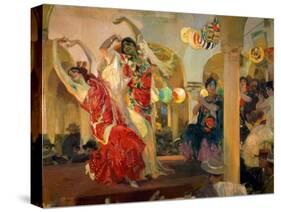Women Dancing Flamenco at the Café Novedades in Seville, 1914-Joaquín Sorolla y Bastida-Stretched Canvas