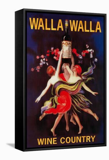 Women Dancing with Wine - Walla Walla, Washington-Lantern Press-Framed Stretched Canvas