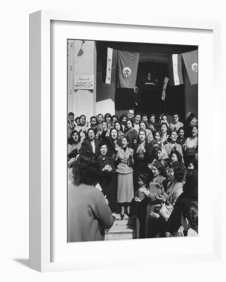 Women Demonstrating for the Right to Vote-James Whitmore-Framed Photographic Print