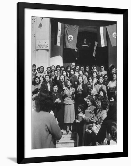 Women Demonstrating for the Right to Vote-James Whitmore-Framed Photographic Print