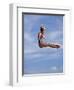 Women Diver Flying Through the Air, California, USA-Paul Sutton-Framed Premium Photographic Print