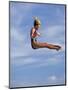 Women Diver Flying Through the Air, California, USA-Paul Sutton-Mounted Premium Photographic Print