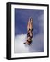 Women Diver Flying Through the Air, California, USA-Paul Sutton-Framed Photographic Print