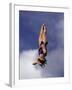 Women Diver Flying Through the Air, California, USA-Paul Sutton-Framed Photographic Print