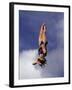 Women Diver Flying Through the Air, California, USA-Paul Sutton-Framed Photographic Print